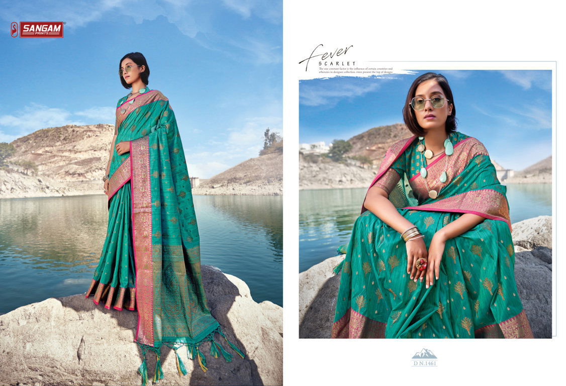 Sangam Kahira Silk Fancy Designer Festive Wear Banarasi Silk Saree Collection